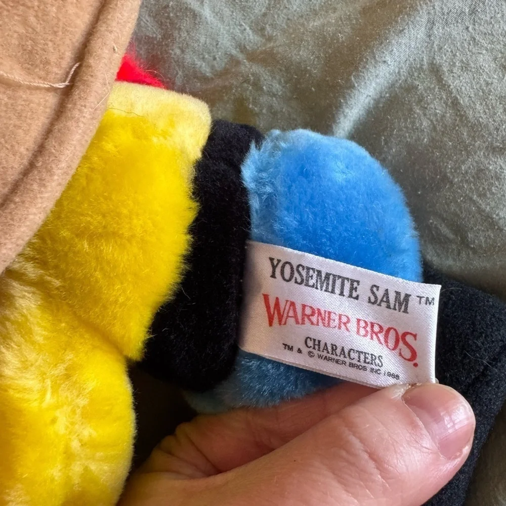 VINTAGE Yosemite sam plush window cling! Looney tunes